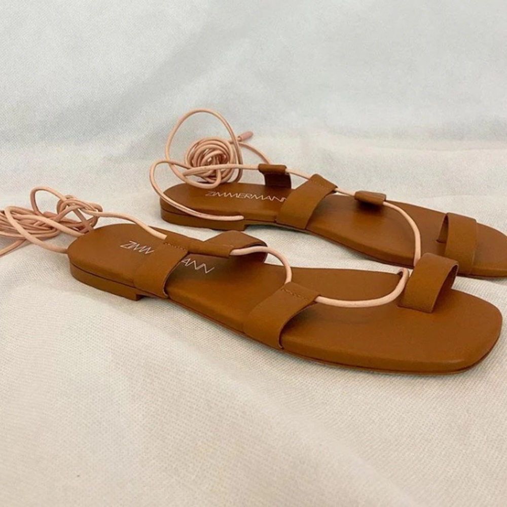 Zimmermann Tan Lace Up Sandals - Sz. 40 - Picture 6 of 16
